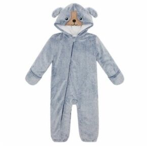 NWT Koalababy Fleece Blue Faux Fur Jumper Pram Snowsuit - Sz 18/24m (baby)